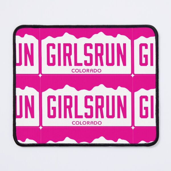 Item preview, Girls Run Colorado License Plate in Pink designed and sold by moosemtndesign.