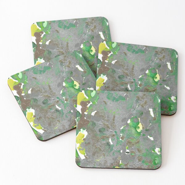 Item preview, Yellow, Green, and Silver Alcohol Ink designed and sold by Silver Sky by Janet.