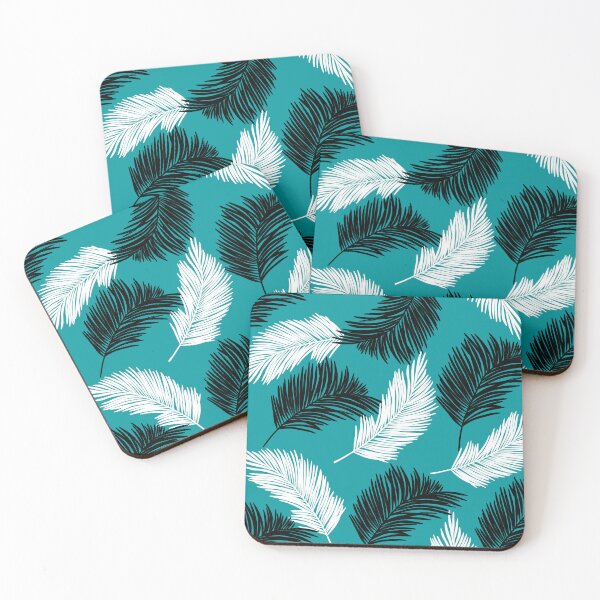 Item preview, Tropical Wild Leaves Pattern Palm on Dark Cyan designed and sold by GraphicsClub.