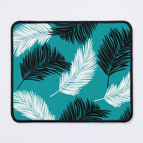 Item preview, Tropical Wild Leaves Pattern Palm on Dark Cyan designed and sold by GraphicsClub.