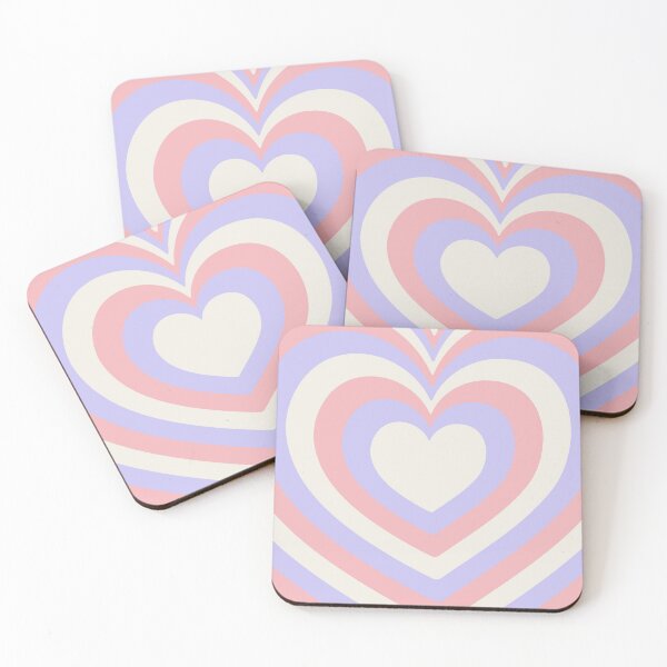 Item preview, Pastel Pink & Purple Latte Hearts  designed and sold by newburyboutique.