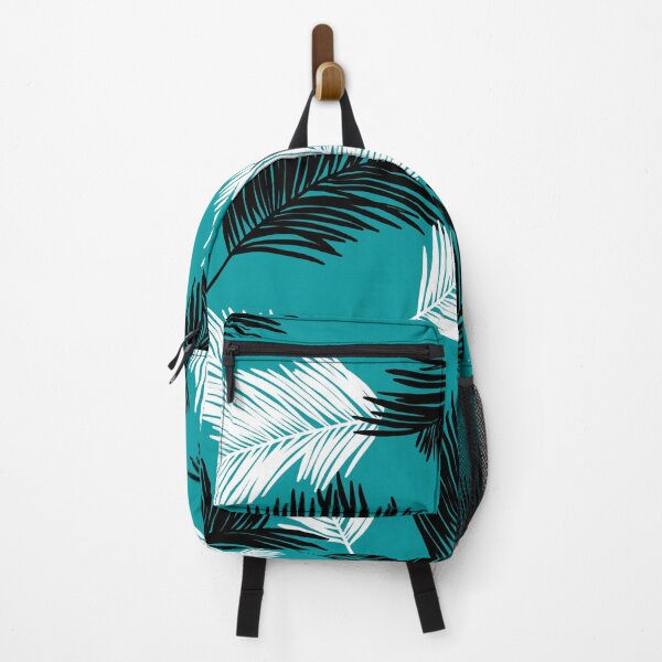 Item preview, Tropical Wild Leaves Pattern Palm on Dark Cyan designed and sold by GraphicsClub.