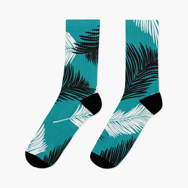 Item preview, Tropical Wild Leaves Pattern Palm on Dark Cyan designed and sold by GraphicsClub.