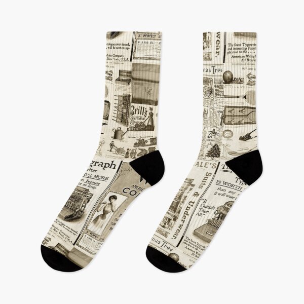 Item preview, Cute Vintage Newspaper Advertisements Tiled Pattern designed and sold by silviaol.