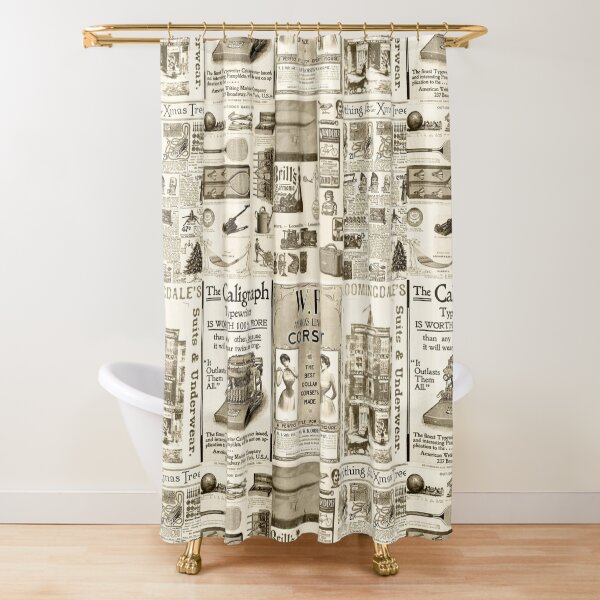 Item preview, Cute Vintage Newspaper Advertisements Tiled Pattern designed and sold by silviaol.