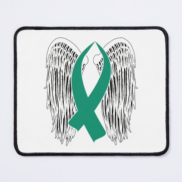 Item preview, Winged Awareness Ribbon (Teal) designed and sold by blakcirclegirl.