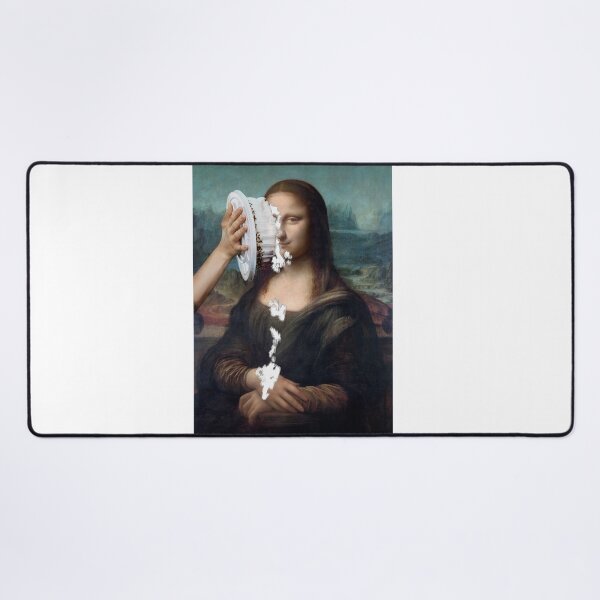 Item preview, Mona Lisa gets cake funny ,who threw  the mona lisa Cake thrown in  Mona Lisa face designed and sold by TeeARTHY.