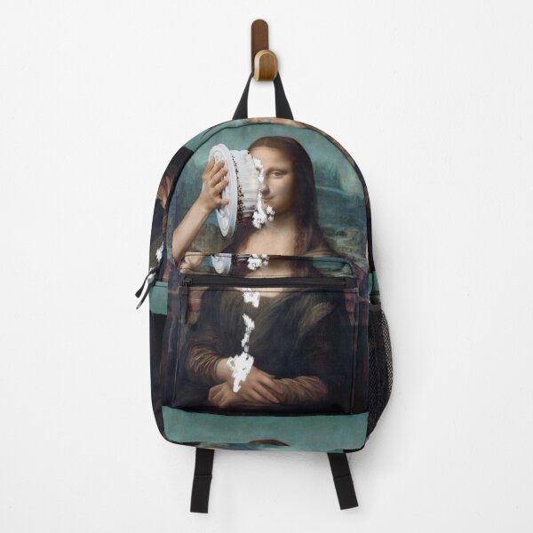 Item preview, Mona Lisa gets cake funny ,who threw  the mona lisa Cake thrown in  Mona Lisa face designed and sold by TeeARTHY.