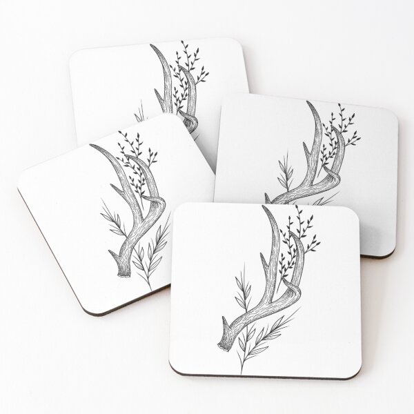 Item preview, Floral antler design designed and sold by Kylee Mason.