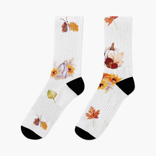 Item preview, Watercolor Fall Pumpkins, Sunflowers and Orange Leaves designed and sold by silviaol.