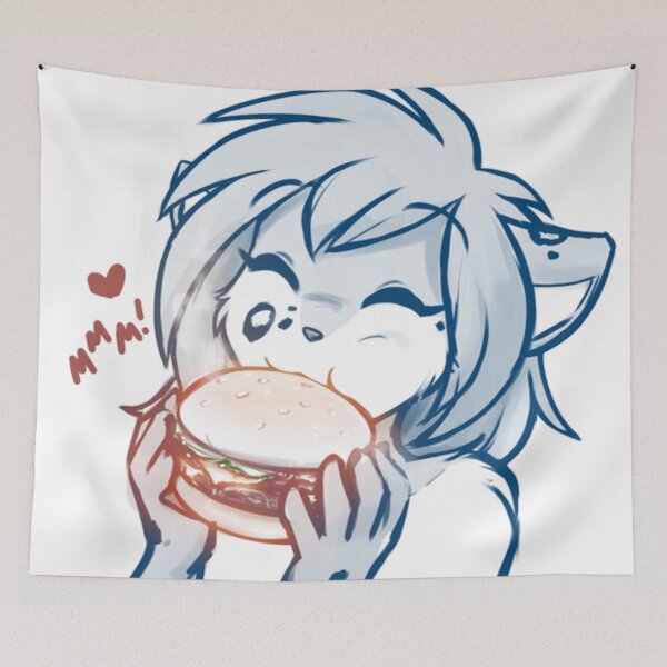 Item preview, Furry eating a burger designed and sold by SgtAwesomeness.