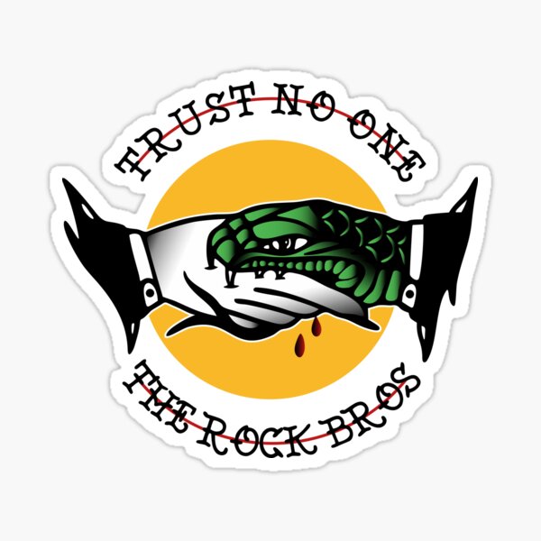 "+TRUST NO ONE+” Sticker by therockbros | Redbubble