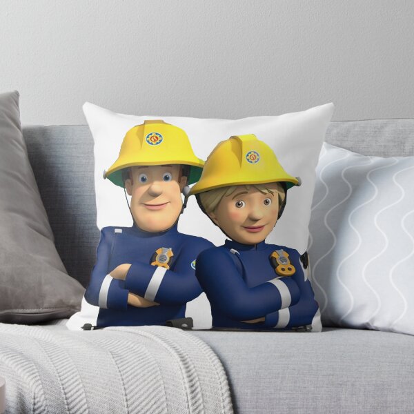 PERSONALISED  CUSHION COVER FIREMAN SAM  KIDS ROOM NEW FREE P&P 