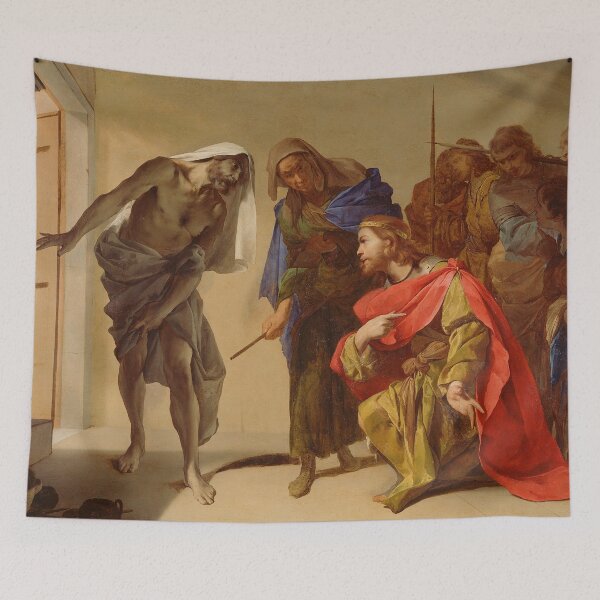 Item preview, The Shade of Samuel Invoked by Saul | Bernardo Cavallino | 1656 Renaissance Biblical Art designed and sold by CJET.