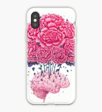 Creative Brains with peonies iPhone Case