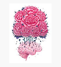 Creative Brains with peonies Photographic Print