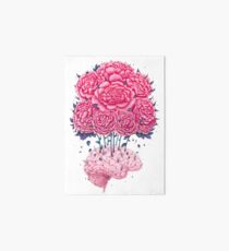 Creative Brains with peonies Galeriedruck