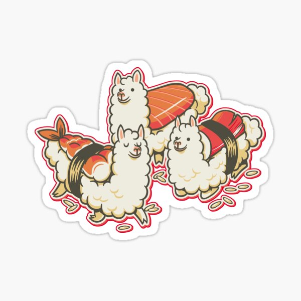 Alpaca Sushi Niguiri Sticker