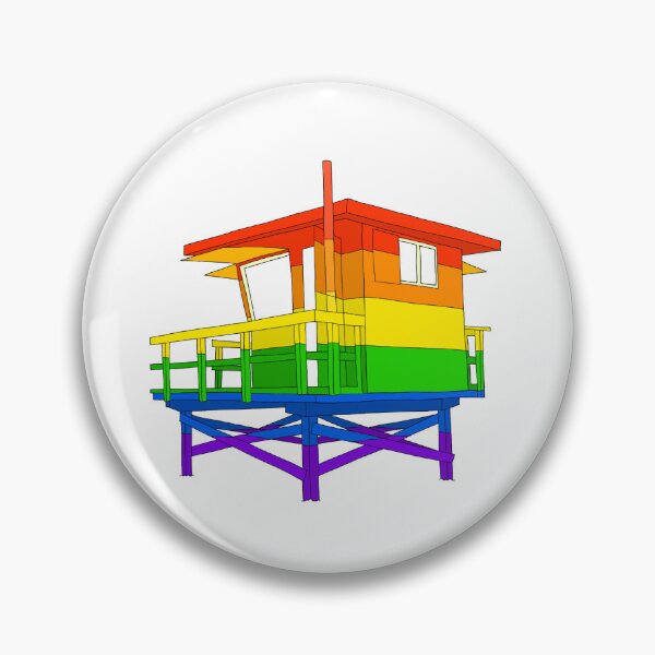 Item preview, Rainbow Lifeguard Tower designed and sold by Ava Stoughton.