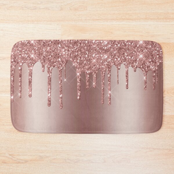 Item preview, Trendy Rose Gold Dripping Glitter Foil Background 1 designed and sold by TrendyGlitter.