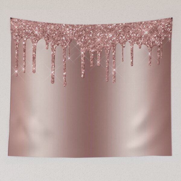 Item preview, Trendy Rose Gold Dripping Glitter Foil Background 1 designed and sold by TrendyGlitter.