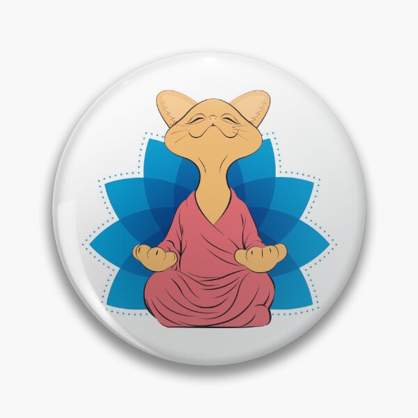 Item preview, Buddha cat meditating - Guru cat - Namaste - Stay zen like a meditating cat. designed and sold by H Jonas.