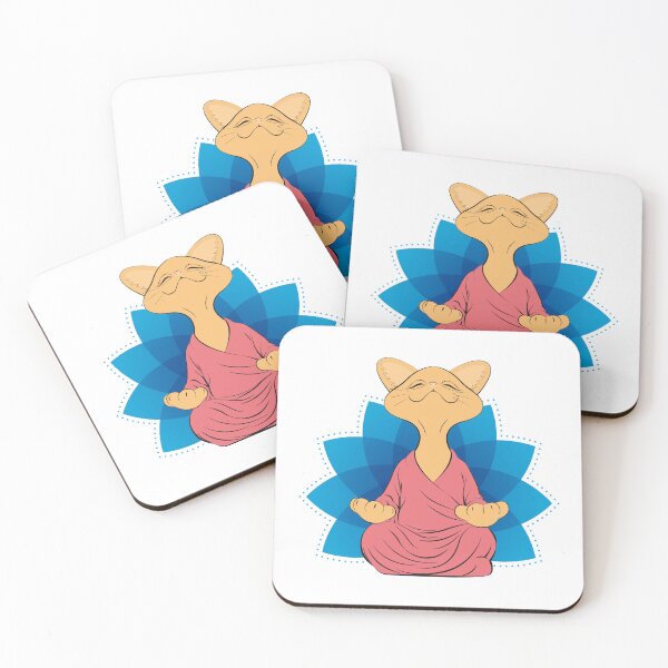 Item preview, Buddha cat meditating - Guru cat - Namaste - Stay zen like a meditating cat. designed and sold by H Jonas.