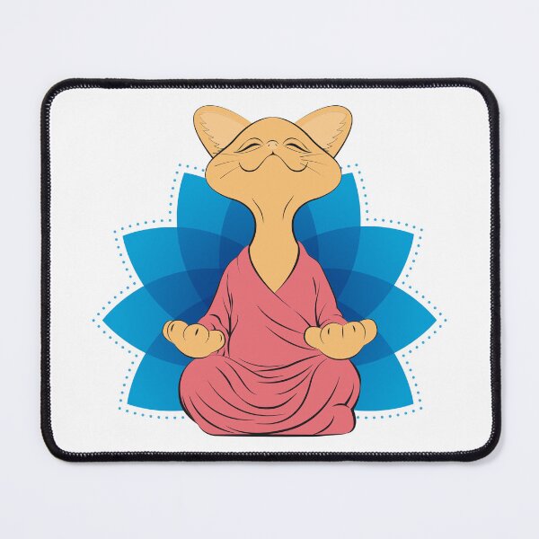 Item preview, Buddha cat meditating - Guru cat - Namaste - Stay zen like a meditating cat. designed and sold by H Jonas.