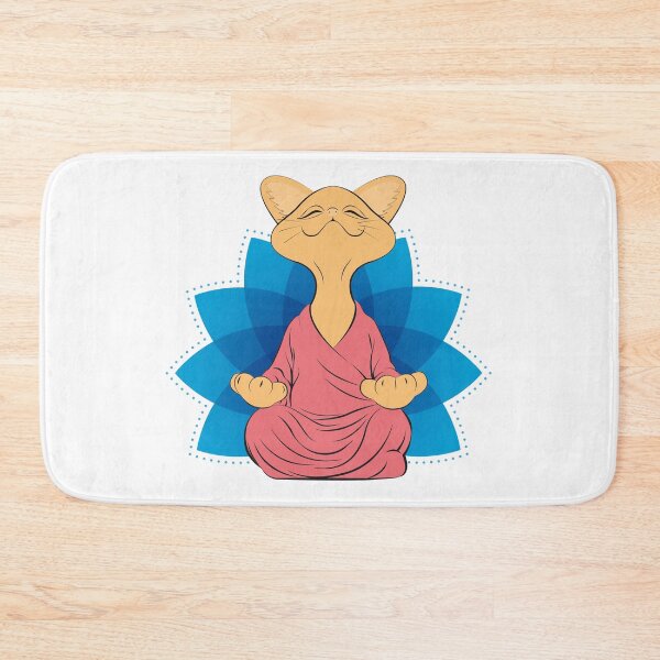 Item preview, Buddha cat meditating - Guru cat - Namaste - Stay zen like a meditating cat. designed and sold by H Jonas.