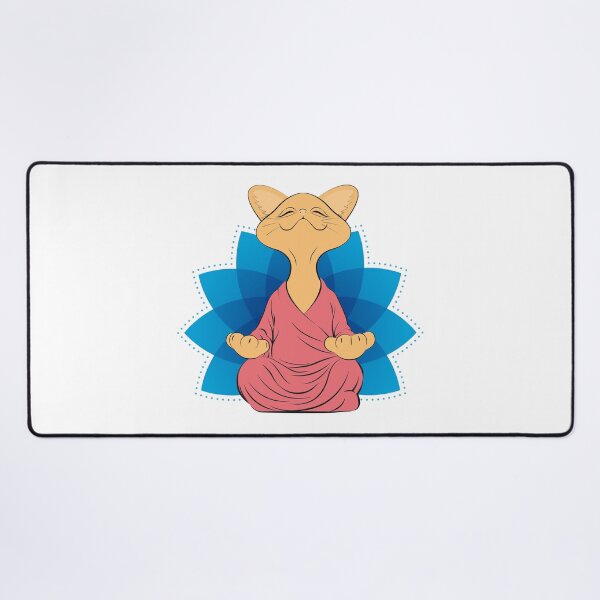 Item preview, Buddha cat meditating - Guru cat - Namaste - Stay zen like a meditating cat. designed and sold by H Jonas.