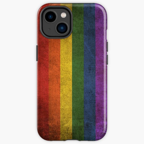 Old and Worn Distressed Vintage Gay Pride Rainbow Flag iPhone Tough Case