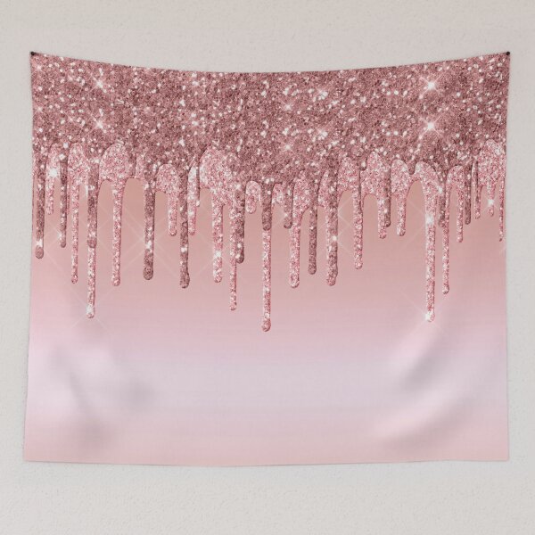 Item preview, Trendy Rose Gold Dripping Glitter Foil Background 33 designed and sold by TrendyGlitter.