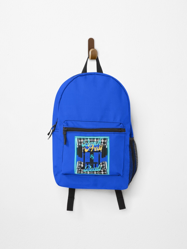 Thumbnail 1 of 3, Backpack, bench press & beats designed and sold by RiseSetOnline.