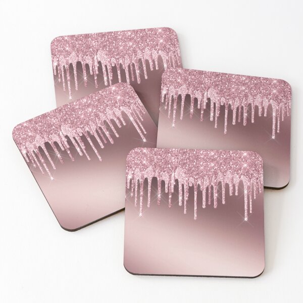 Item preview, Trendy Rose Gold Dripping Glitter Foil Background 22 designed and sold by TrendyGlitter.
