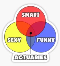 Venn Diagram ... Actuary Humor Sticker