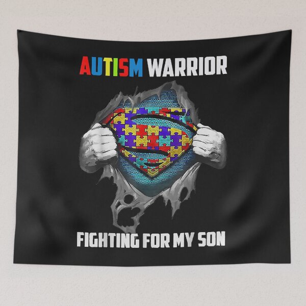 Item preview, autism warrior fighting for my son autism mom dad parents designed and sold by luciaaljudith.