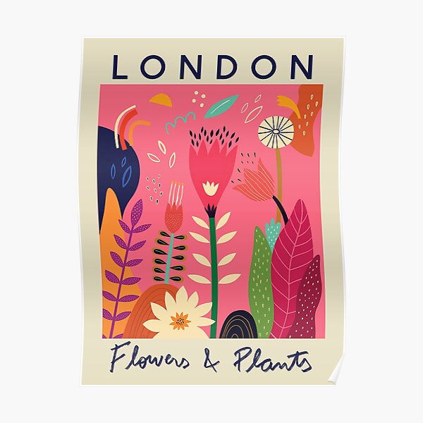 London Flowers & Plants Poster
