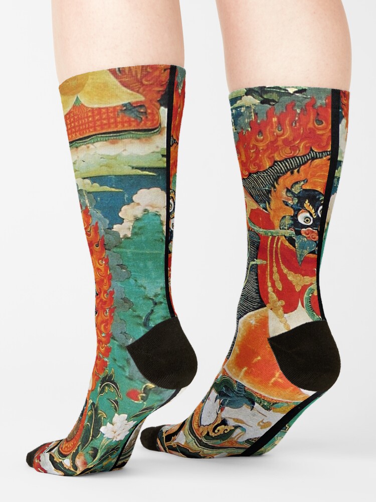 Mandala 105 Garuda Shambhala Thangka Socks for Sale by GuyBlank