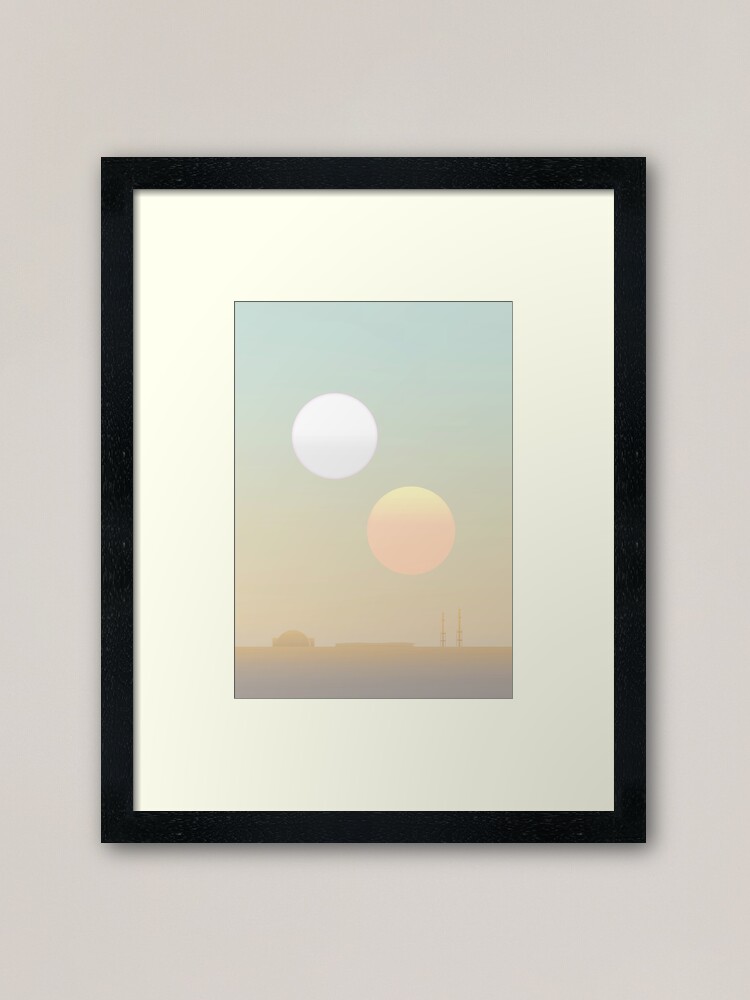Alternate view of two suns Framed Art Print