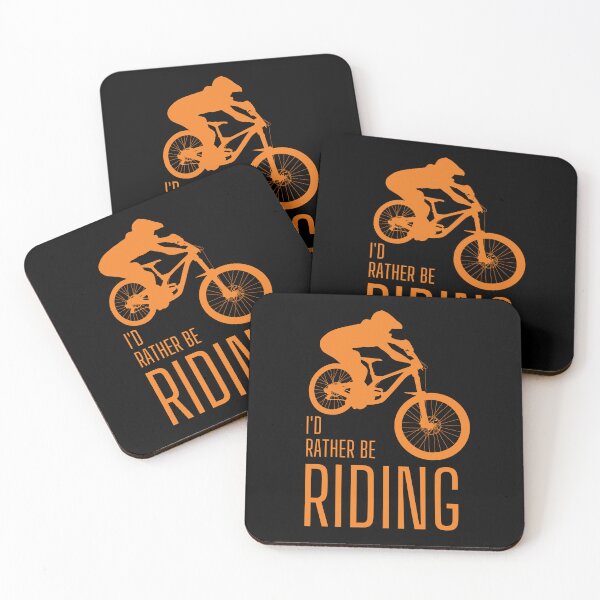 Item preview, I'd rather be riding. MTB. Mountain biker. Downhill. Orange designed and sold by JellyBeenzz.