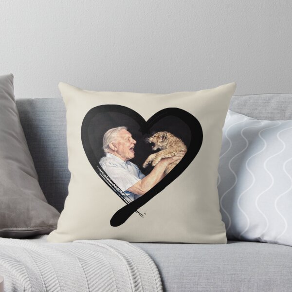 Item preview, David Attenborough - National treasure and natural historian - with cute cub in a heart designed and sold by MadeUKewl.