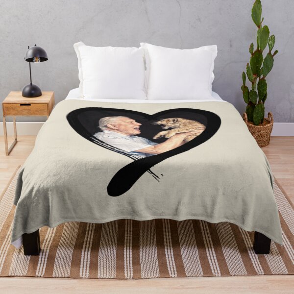 Item preview, David Attenborough - National treasure and natural historian - with cute cub in a heart designed and sold by MadeUKewl.