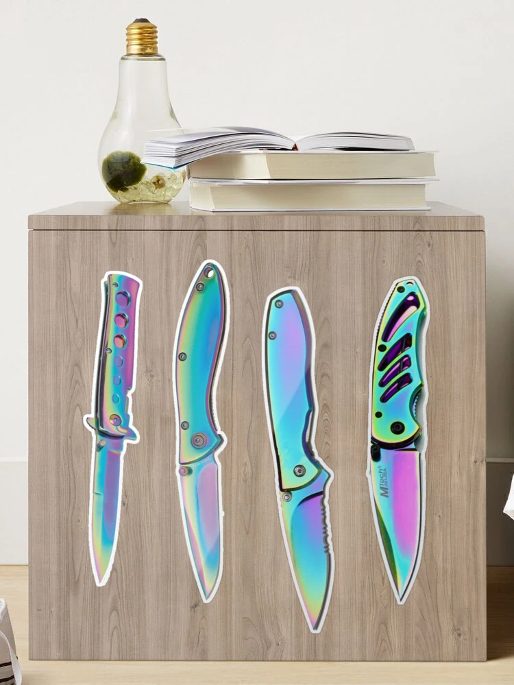 Holographic Rainbow Knives Aesthetic Hardcover Journal for Sale by  YumeYume