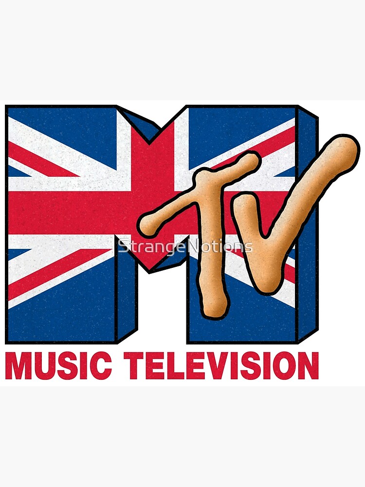 "Colorful MTV Music Television Classic 80s Logo "Union Jack"" Poster by StrangeNotions Redbubble