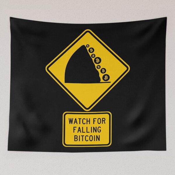 Item preview, Road Sign - Watch for Falling Bitcoin designed and sold by Clusterfudge.