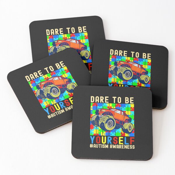 Item preview, Dare To Be Yourself Autism Awareness Monster Truck Boys Kids designed and sold by luciaaljudith.