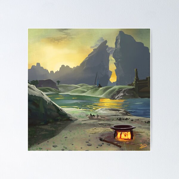 Item preview, Dueling Peaks at Proxim Bridge Camp designed and sold by Rachel DiSabatino.