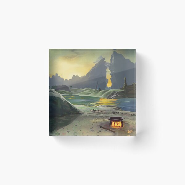 Item preview, Dueling Peaks at Proxim Bridge Camp designed and sold by Rachel DiSabatino.