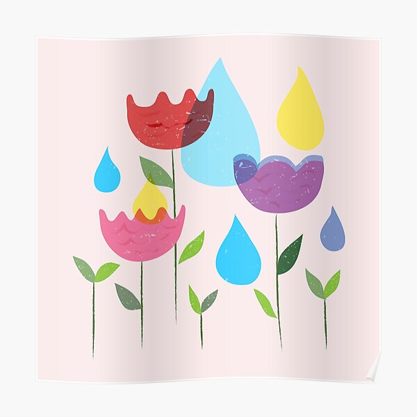 Colorful Tulips Poster