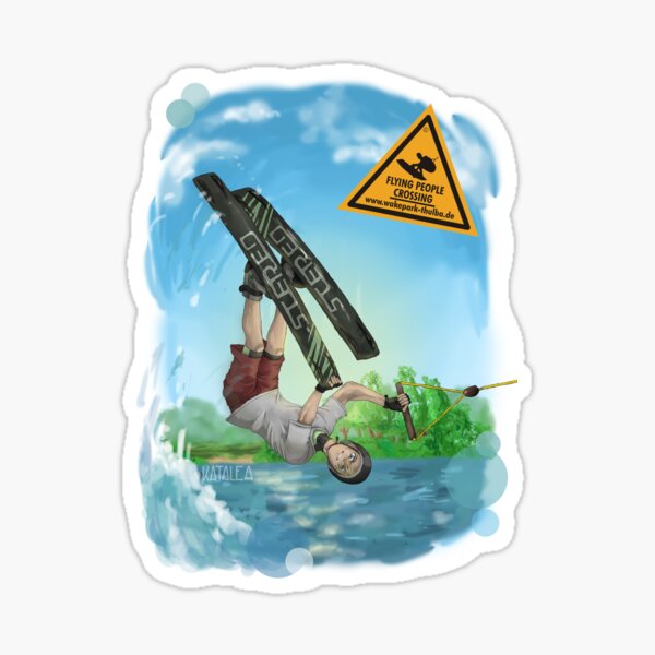 "Waterskiing" Sticker by Katalea Redbubble